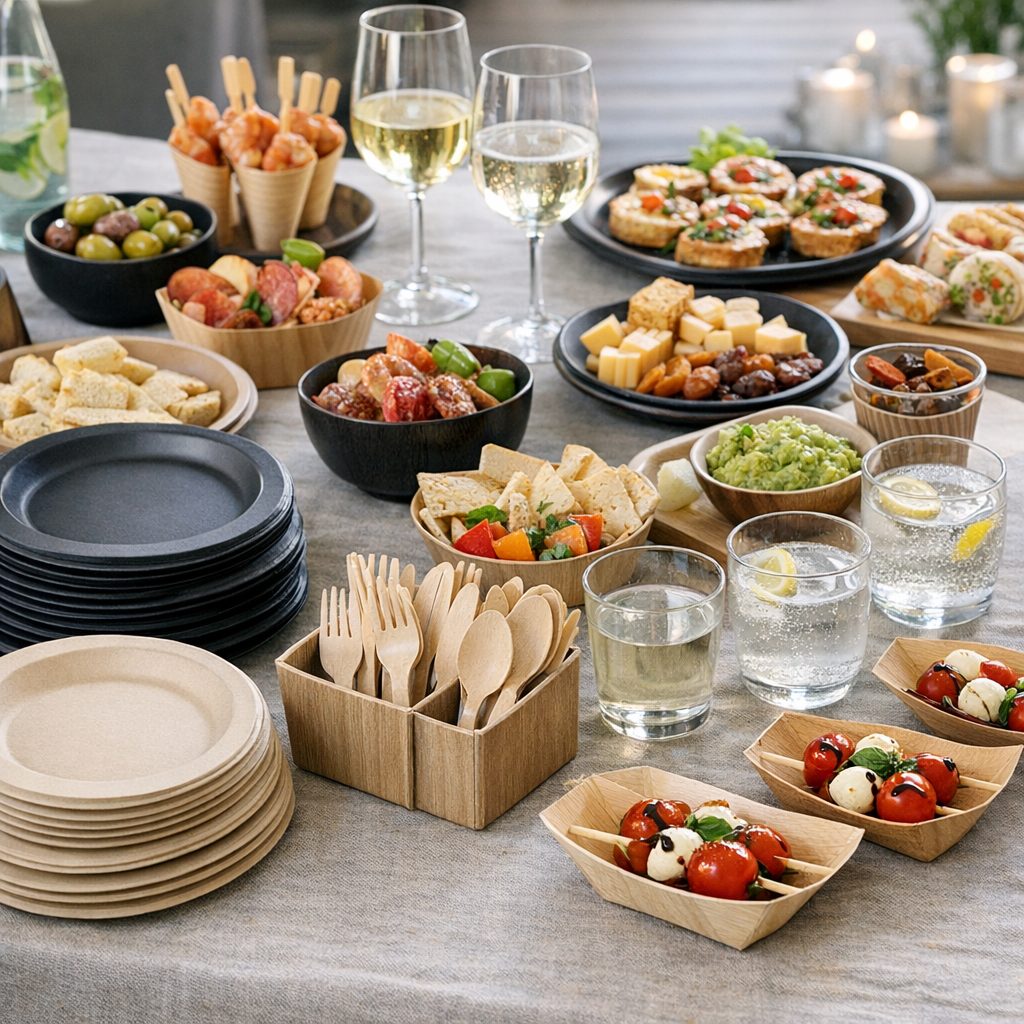 apéro dinatoire vaisselle illustration for Check-list vaisselle jetable pour un apéro dînatoire réussi