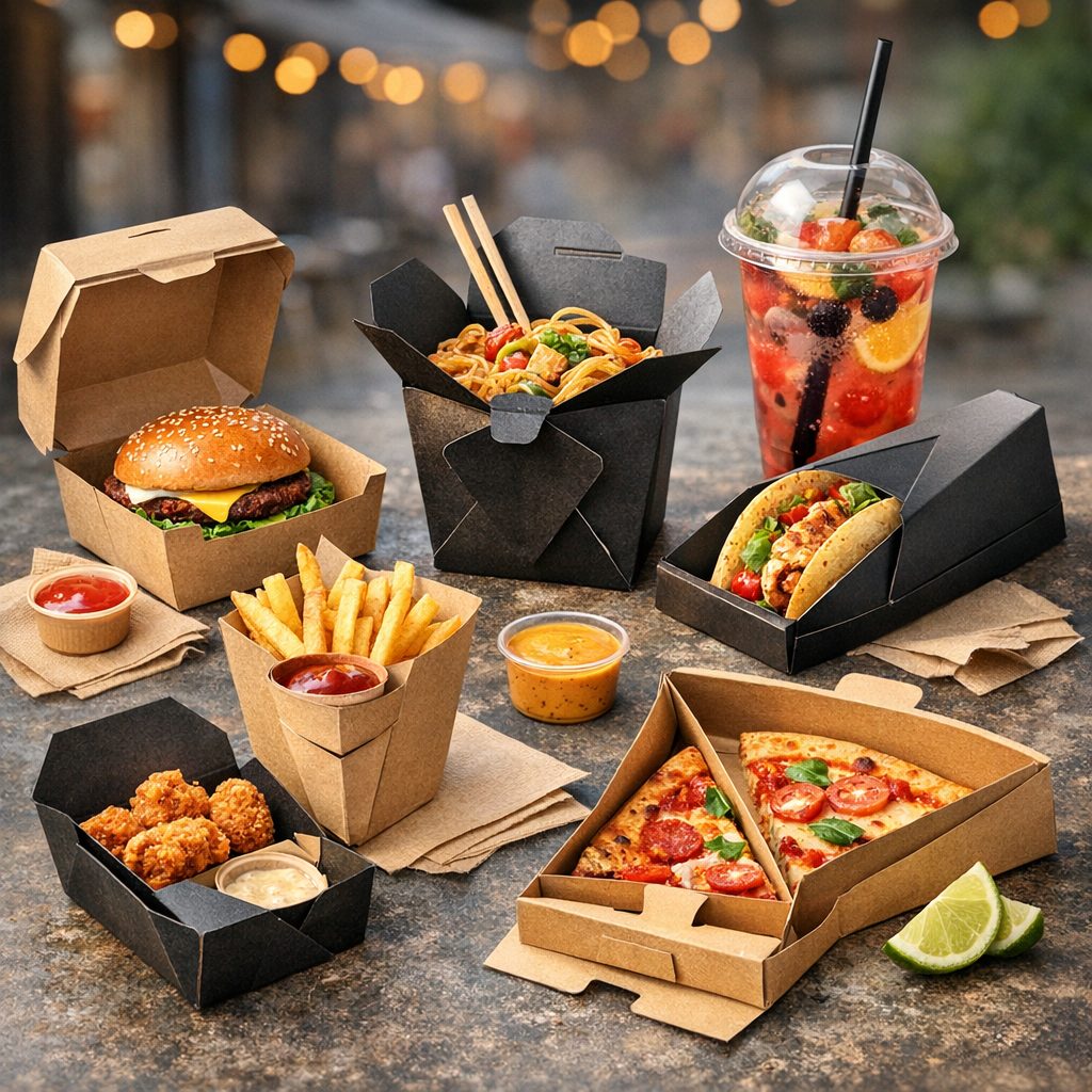 emballage street food illustration for Emballages innovants pour street-food : praticit&eacute; et style