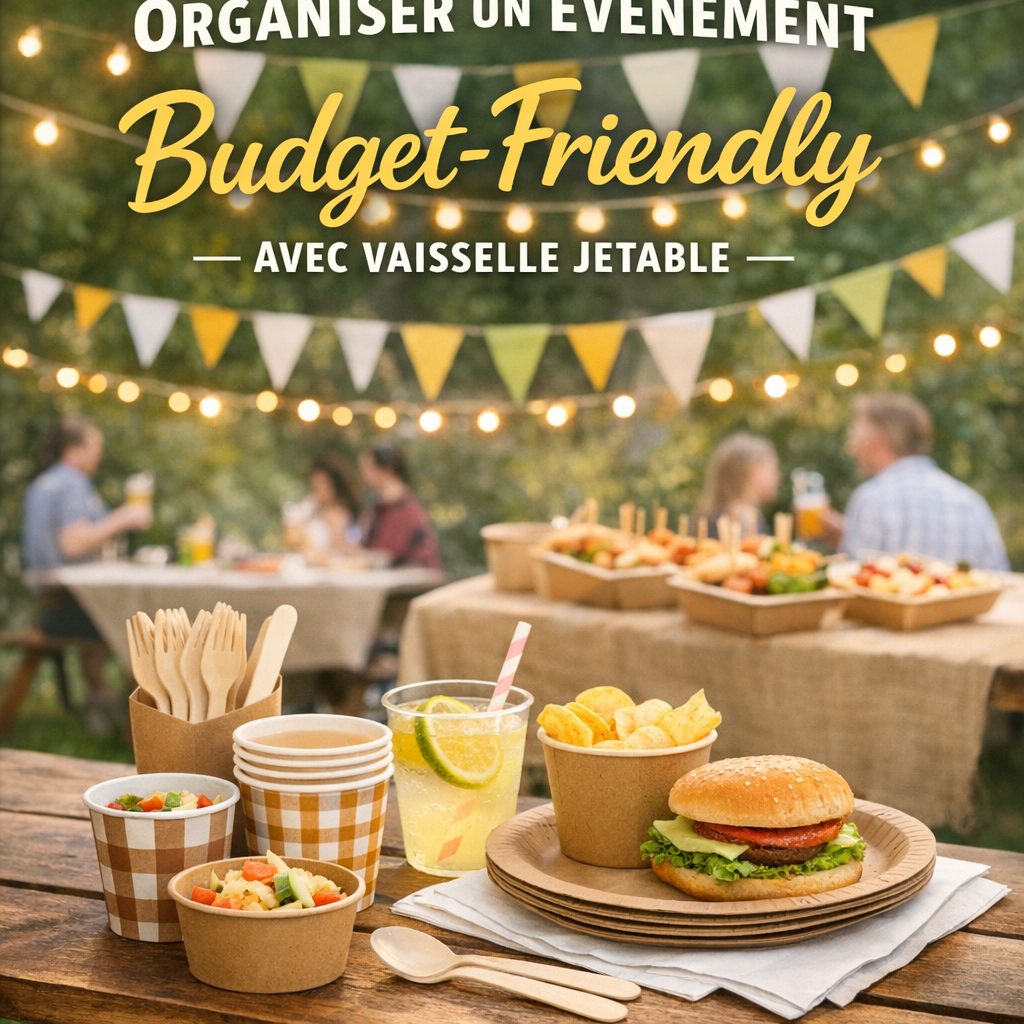 vaisselle jetable association illustration for Organiser un événement budget-friendly avec vaisselle jetable