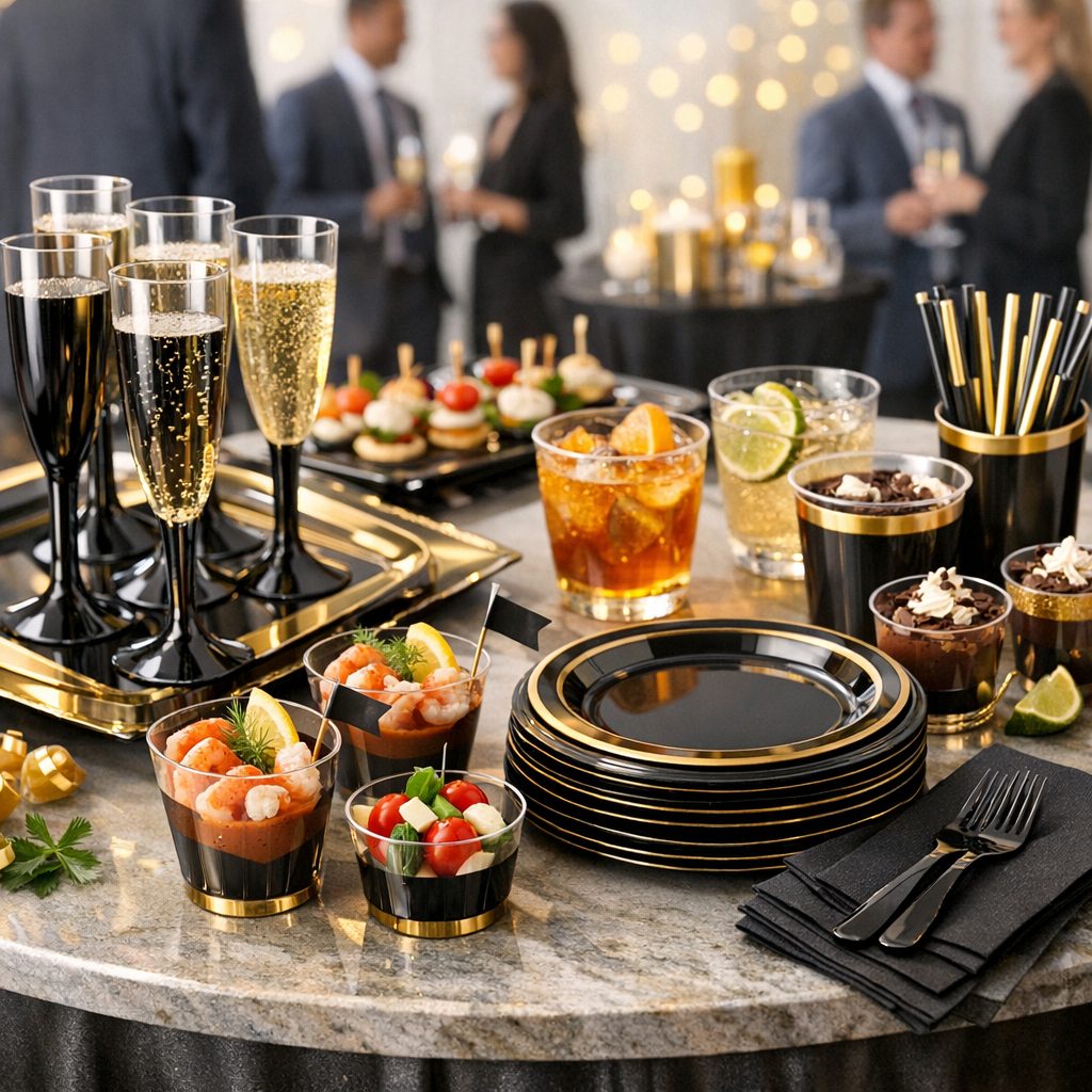 verrines jetables cocktail illustration for Vaisselle jetable &eacute;l&eacute;gante pour cocktails d'entreprise r&eacute;ussis